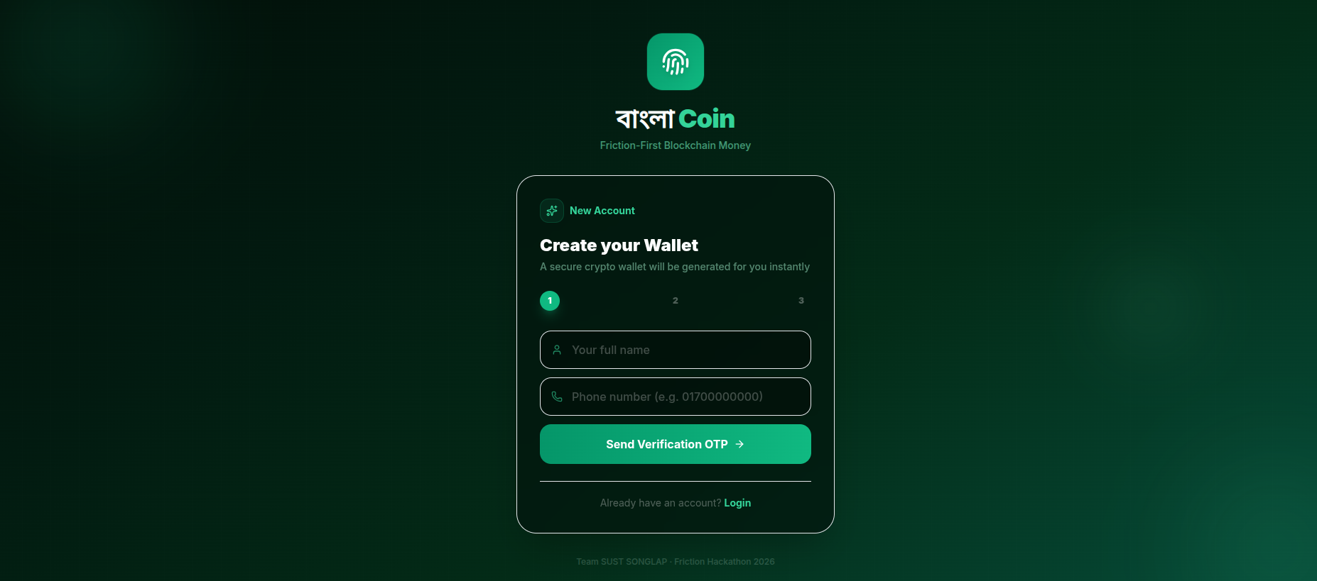 Bangla Coin — Friction-First Blockchain Money